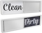 Brothers Bench black and white wood rustic farmhouse dishwasher magnet showing 'CLEAN' side with a sliding indicator