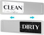 Brothers Bench black and white wood rustic farmhouse dishwasher magnet showing 'CLEAN' side with a sliding indicator