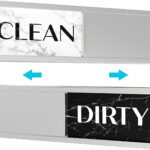 Brothers Bench black and white wood rustic farmhouse dishwasher magnet showing 'CLEAN' side with a sliding indicator