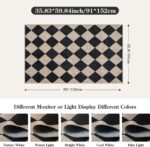 Lahome Black Diamond Checkered Easy Jute 3x5 ft area rug on a porch, showcasing its modern farmhouse pattern.