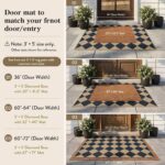 Lahome Black Diamond Checkered Easy Jute 3x5 ft area rug on a porch, showcasing its modern farmhouse pattern.