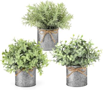 Vases and Faux Greenery