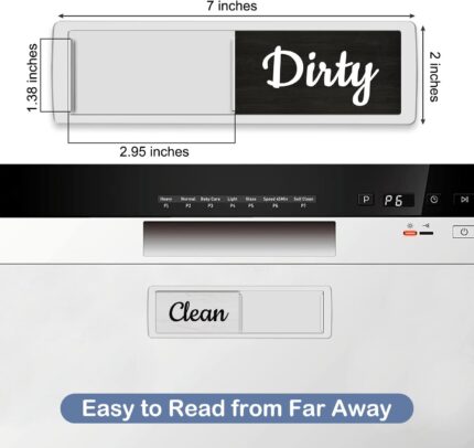 An A-silver Oxepleus Clean Dirty Dishwasher Magnet with a rustic farmhouse design, showing 'Clean' on one side.
