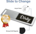 An A-silver Oxepleus Clean Dirty Dishwasher Magnet with a rustic farmhouse design, showing 'Clean' on one side.