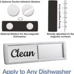 An A-silver Oxepleus Clean Dirty Dishwasher Magnet with a rustic farmhouse design, showing 'Clean' on one side.