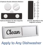 An A-silver Oxepleus Clean Dirty Dishwasher Magnet with a rustic farmhouse design, showing 'Clean' on one side.